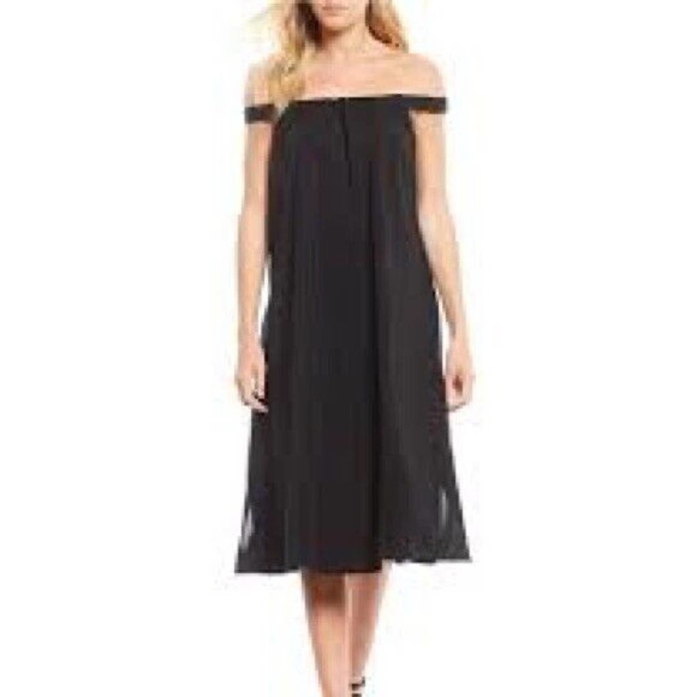 🌵 NWT Larkin Hughes Fleet Off The Shoulder Midi Dress with Pockets - Size Medium